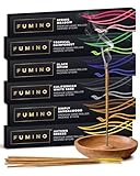Fumino Incenso Bastoncini Naturali Realizzati a Mano Multipack Essenziale 6 Scatole 84 Sti...