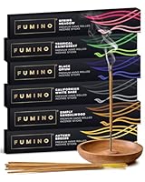 Fumino Räucherstäbchen Set Essentiell – Handgefertigte Masala Agarbatti für Entspannung, Meditation & Duft – 6 Boxen, 84 Stäbchen