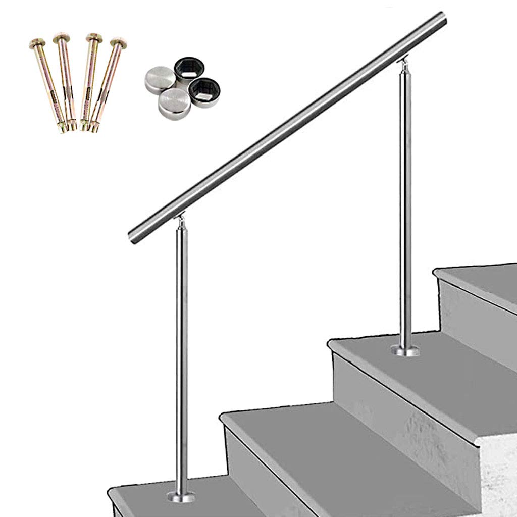 Rambarde d'escalier en acier inoxydable intérieur extérieur kit complet sol