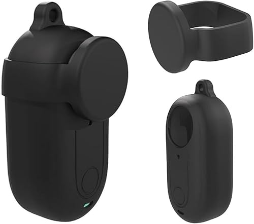 Coyktonty - Funda de silicona 2 en 1 + cubierta de lente para Insta360 GO 3, funda protectora de silicona (negro)