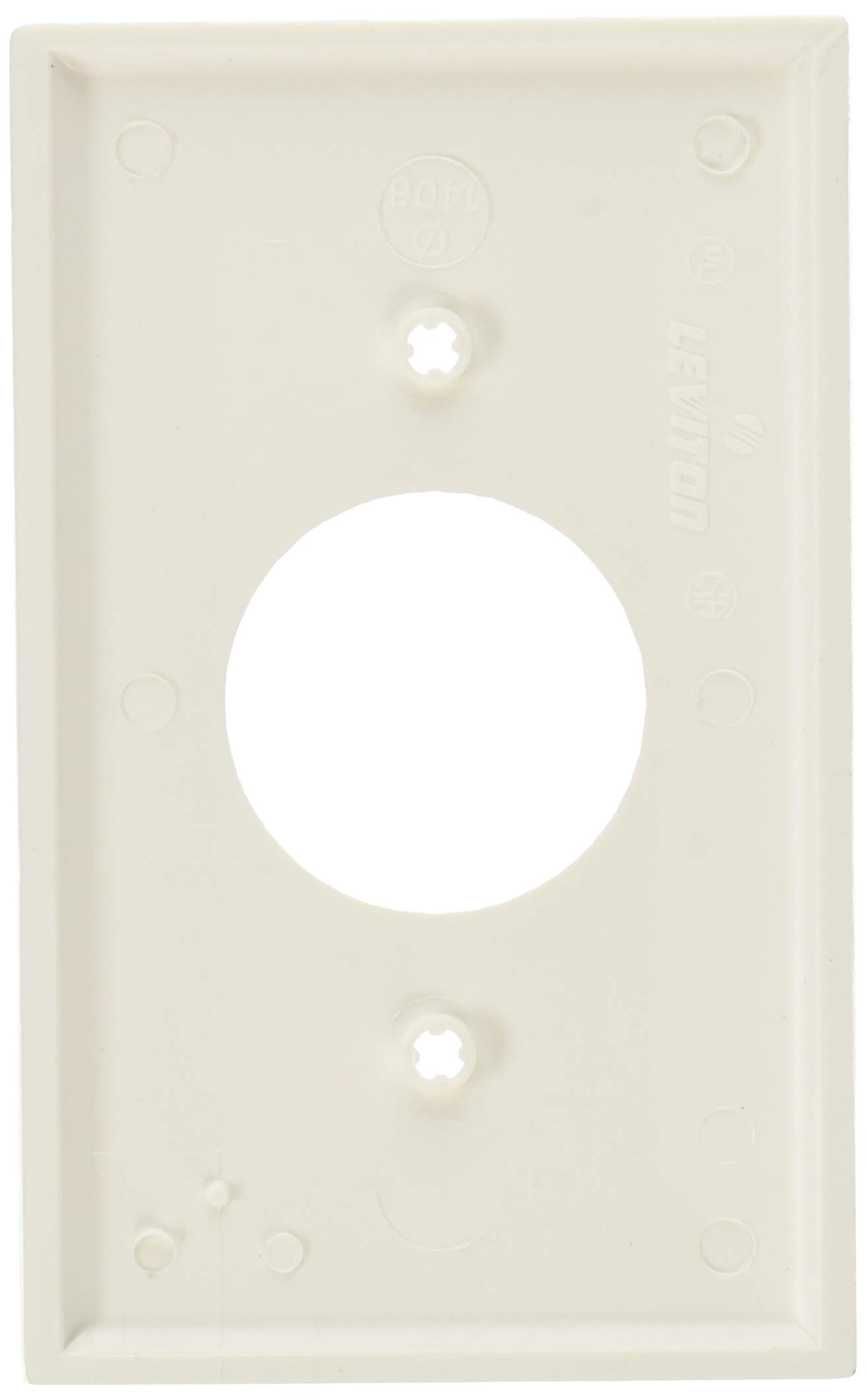 Leviton 80704-W 1-Gang Single 1.406-Inch Hole Device Receptacle  