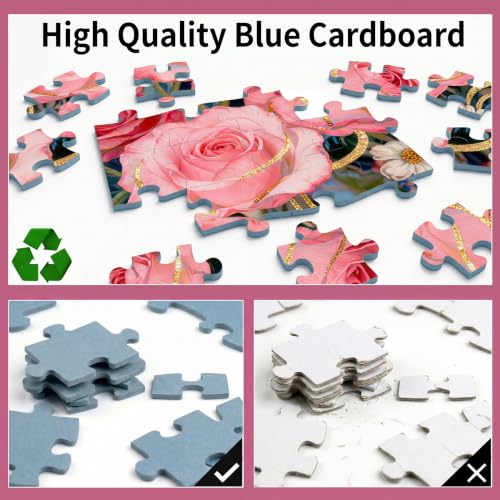 1000 Piece Puzzle for Adults, Elegant White Persian Cat with Pink Roses - image 5