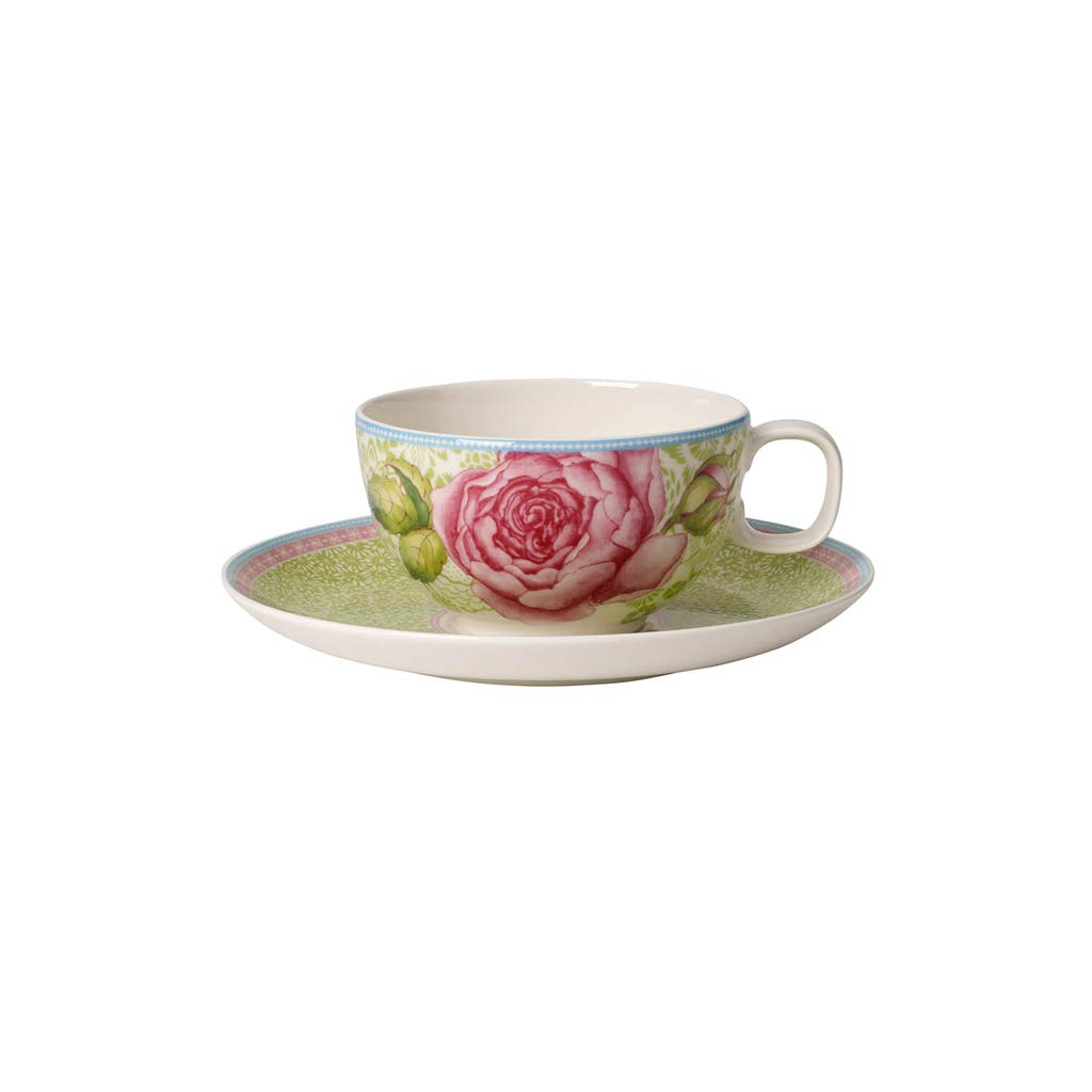 Villeroy & Boch 2-Piece Rose Cottage Tea Cup and Saucer