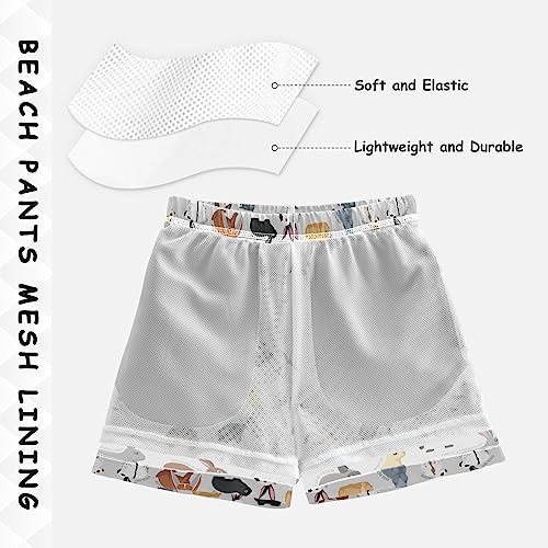 Boys Swim Trunks Rabbit Bunny Toddler Swim Shorts Teens Kids Bathing Suit Swimsuit Swimwear, XS3