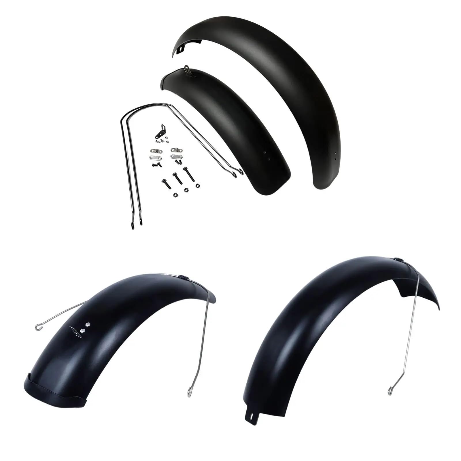 Garde-Boue de vélo Protecteur Roue pièces Rechange universelles Garde-Boue léger et Robuste for vélos Route 20x5.0 Pouces