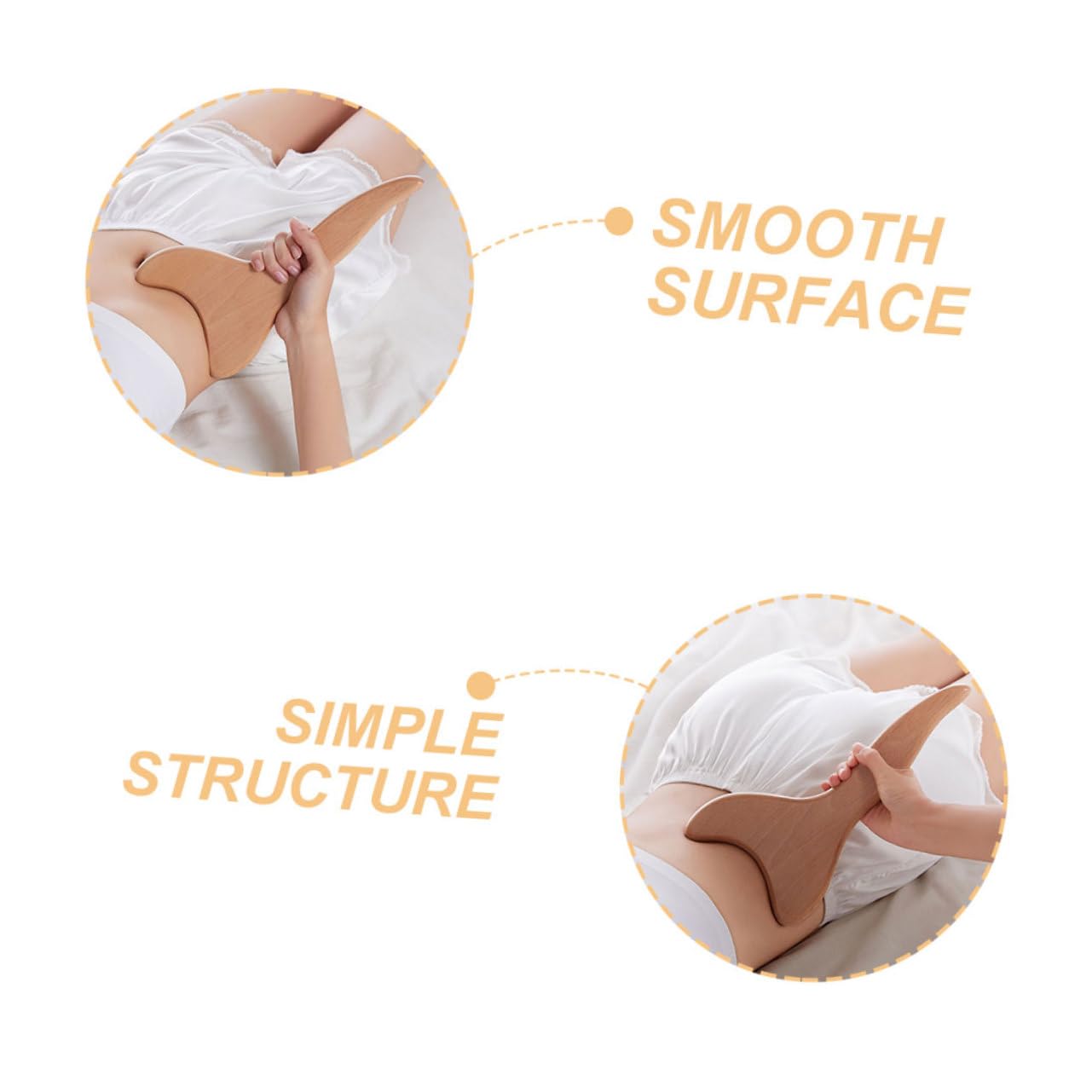 Massaggiatore Manuale in Legno 11.8" Bastone Per Massaggio Muscolare e Anticellulite Per Uso Domestico e Relax Post-esercizio