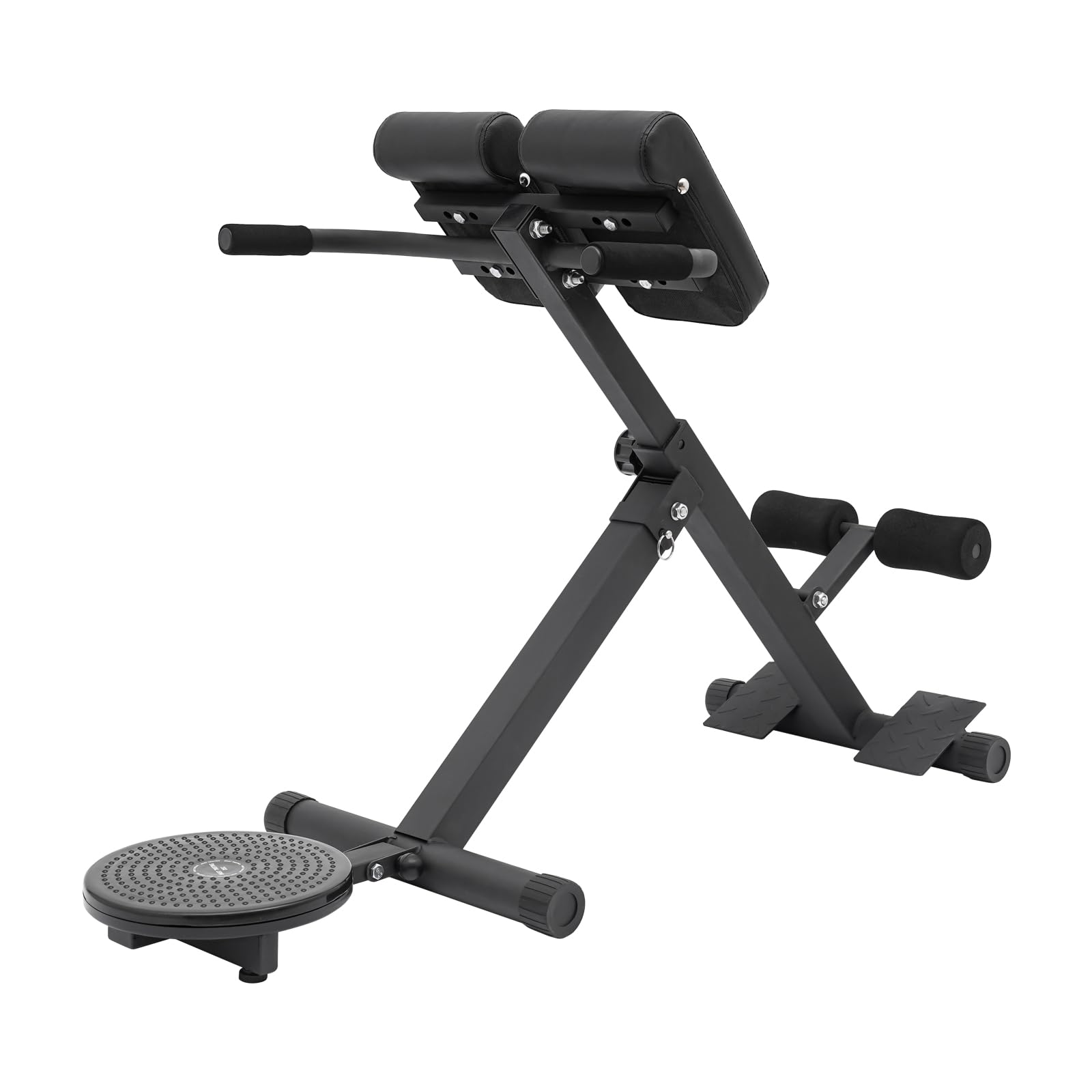 Extenseur de dos, hyper extension romaine, étireur de dos, appareil abdominal pliable avec inclus - Entraîneur multifonction réglable - Charge maximale : 120 kg.