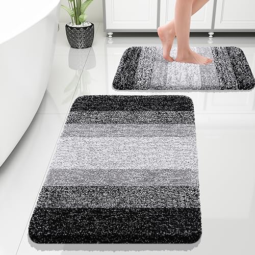 Olanly Luxury Bathroom Rug Set 2 Piece