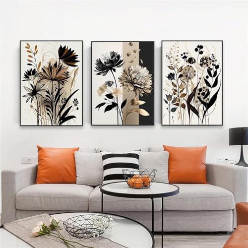 Impression sur toile de fleurs abstraites KEBIA pour transformer l'ambiance de votre chambre
