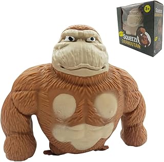 Squishy Monkey Toy,Tiktok Trending Stretchy Monkey Toy,Stress Relief & Decompression Toys,Squeeze Stress Monkey for Kids & Adults, Autism Relief,Gift idea(Brown)
