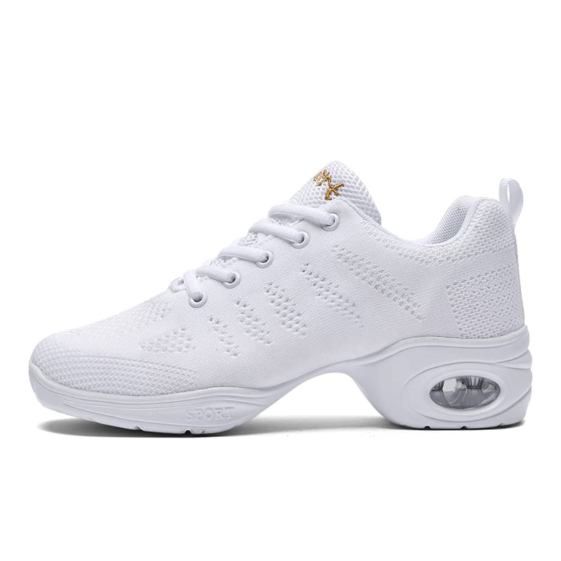 Women's Jazz Shoes Lace-up Dance Sneakers Lady Split Sole Air Cushion Modern Dance Shoes Platform2