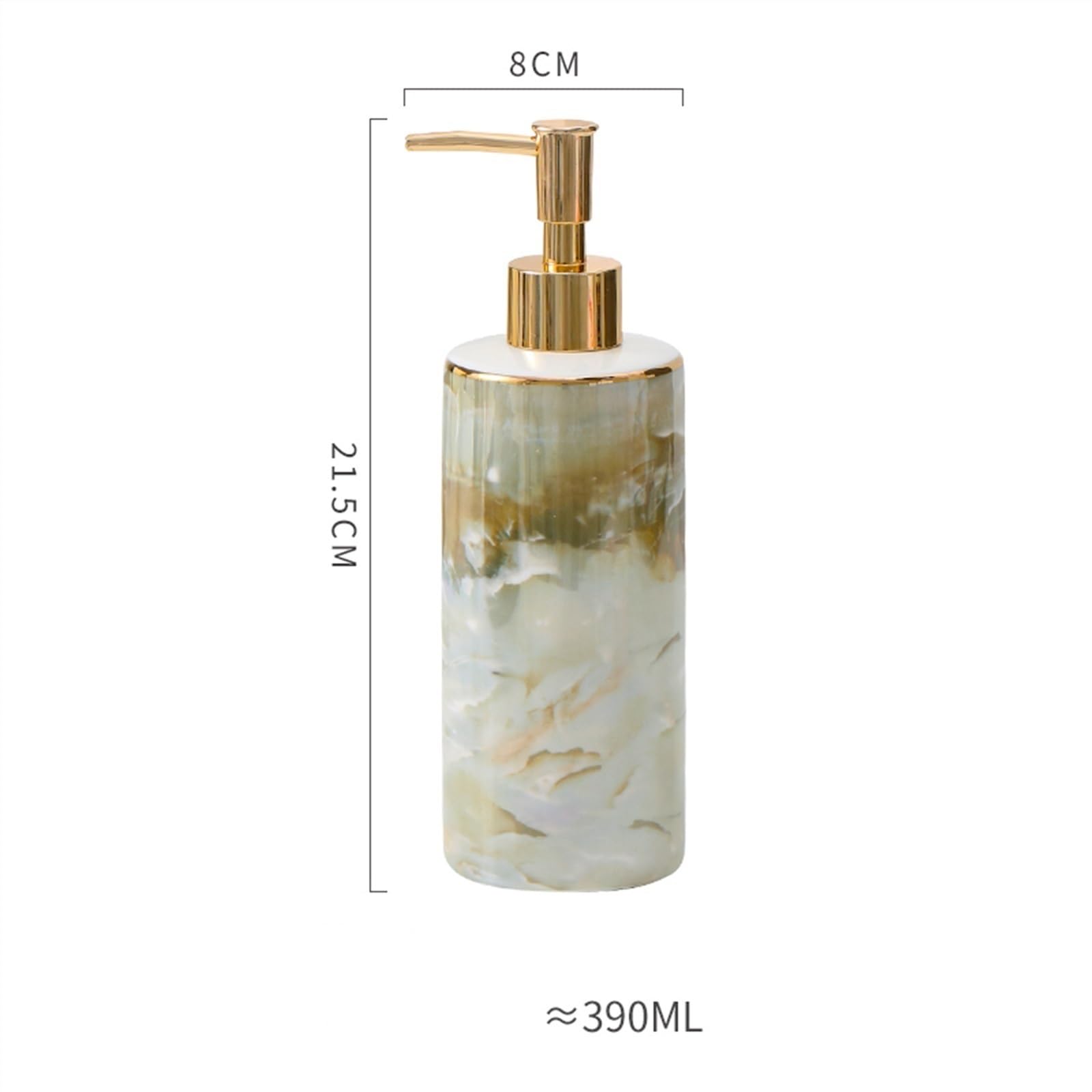 Może pomieścić płyn Ceramiczny dozownik mydła do blatu, łazienki, kuchni, płynu do rąk lub naczyń 13,1 uncji/390 ml(H)