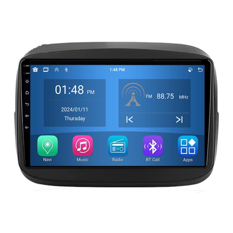 RoverOne 4+64GB Car Radio Stereo CarPlay Android Auto GPS Navigation Bluetooth for Fiat Mobi 2016-2022 Touch Screen Player