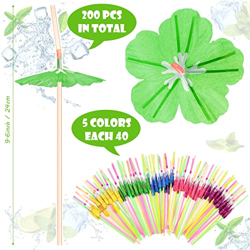 Pitillos sombrilla CHENGU 200 unidades colores surtidos miniatura 2