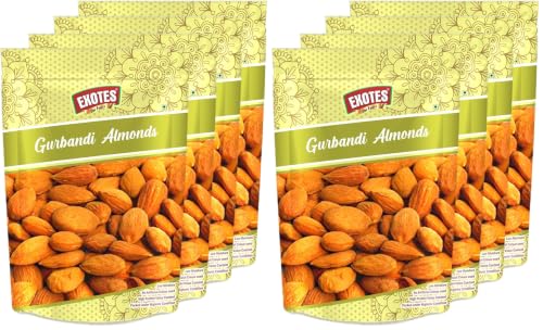 Image of Exotes Premium Dry Fruits (Gurbandi Almonds /Badam), 1000 g (Pack of 2)