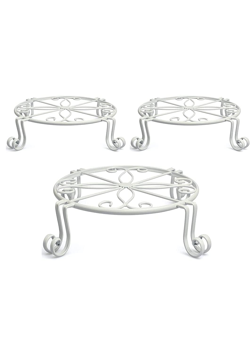 HOUSE PLANT Rust Free Metal Plant Stand, Gamla Stand, Flower Pot Holder (Pack of 3, White) (B0CC43H4QM) Amazon Price History, Amazon Price Tracker