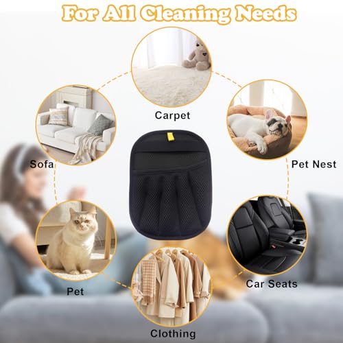 Tierhaarentferner Handschuh für Hunde & Katzen, Fellmagnet Handschuh Doppelseitig mit Anti-Statik Funktion, Haustierhaarentferner, Haarentfernungshandschuh, Wiederverwendbar zur Fellpflege im Alltag