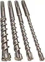 Kit de Brocas para Concreto, 4 Peças, 6mm/8mm/10mm/12mm x 160mm