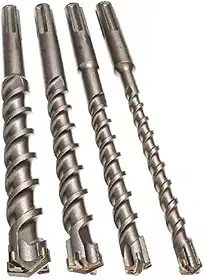 Kit de Brocas para Concreto, 4 Peças, 6mm/8mm/10mm/12mm x 160mm