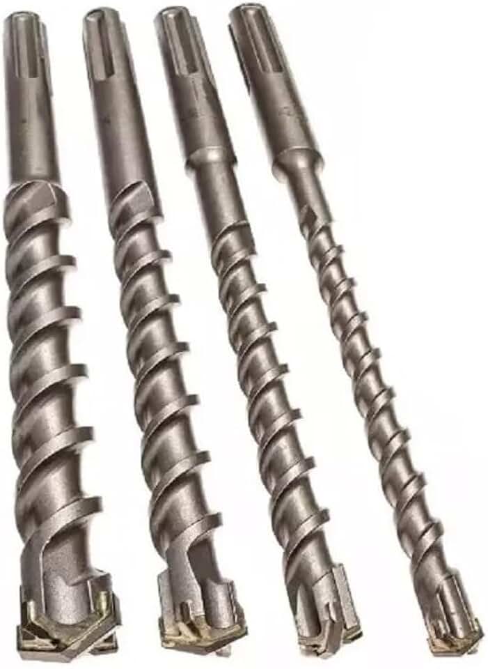 Kit de Brocas para Concreto, 4 Peças, 6mm/8mm/10mm/12mm x 160mm