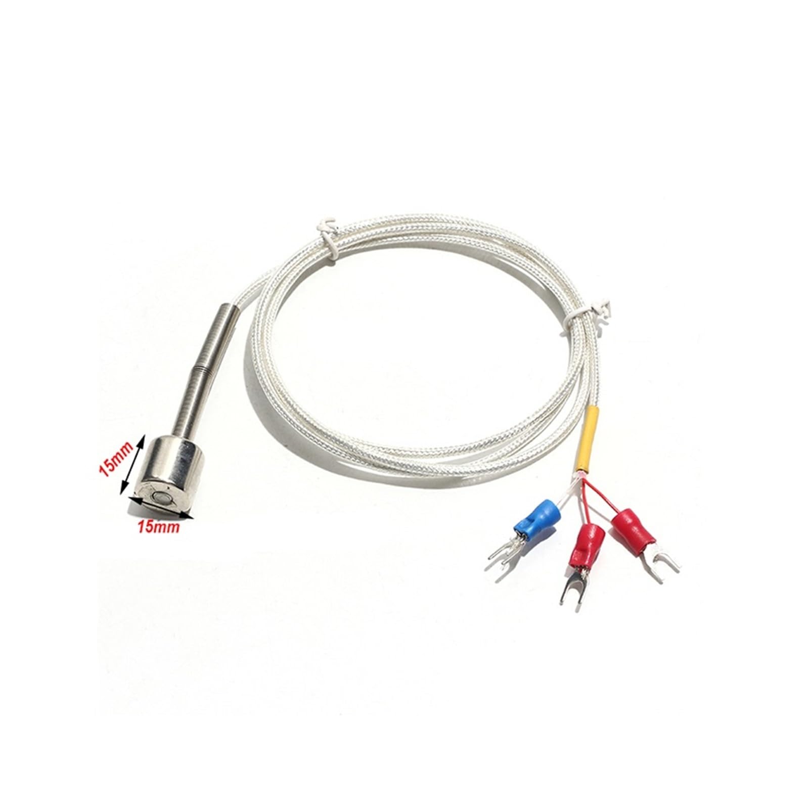 Termopar tipo K, Sonda de adsorción magnética alta resistencia tipo PT100 Sensor térmica industrial -60-80 ℃/-60-180 ℃/-60-350 ℃ 1M-5M(-60-180c,Cable length 5M)