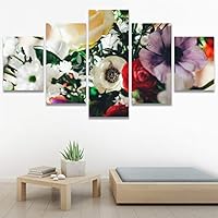 SIGNWIN 5 Panel Canvas Wall Art Modern Art for Home Decorations Ready to Hang - 60