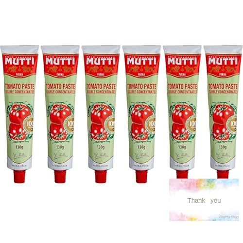 【6個セット】ムッティ トマトペースト130g オリジナルメッセージカード付き 調味料
