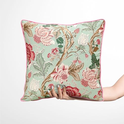 Image of Handmade Throw /Pillow Cushion Cover : 100% Cotton Fabric : High Thread Count : Set of 5