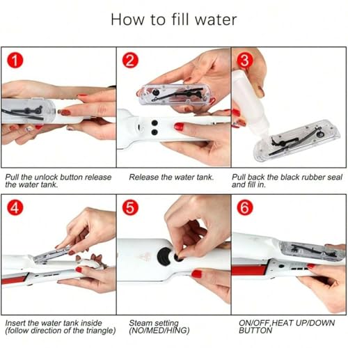 Plancha de Pelo Profesional con Vapor y Cerámica 2 Pulgadas miniatura 4
