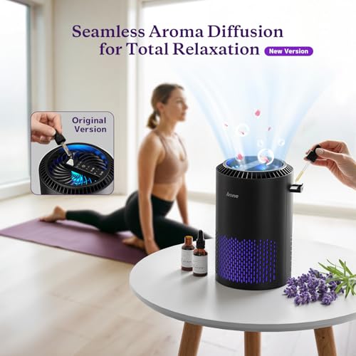 Image of AROEVE Air Purifiers for Bedroom with Sleep Mode Speed Control-MK01A(Black) (Pack of 9)