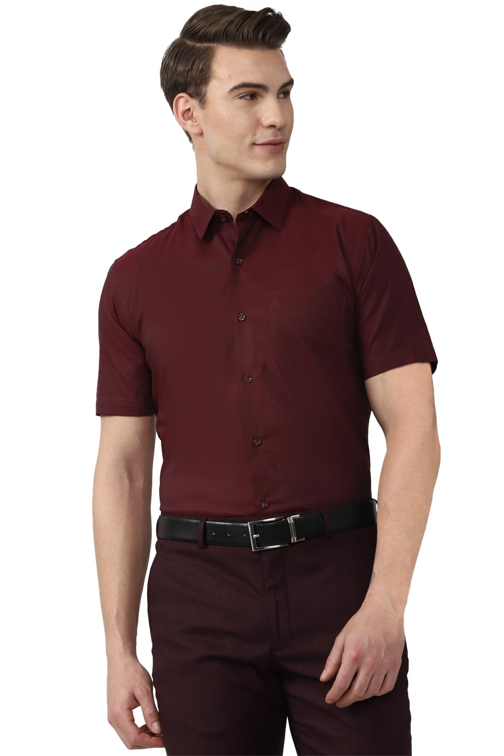 Peter England Men's Solid Regular Fit Shirt-picture-41