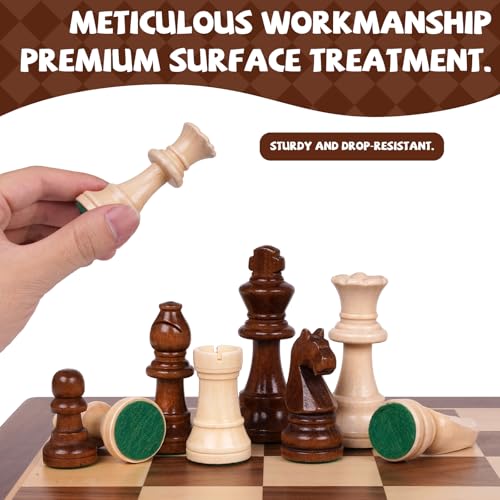 Juego de Ajedrez de Madera Grande 17 pulgadas miniatura 3
