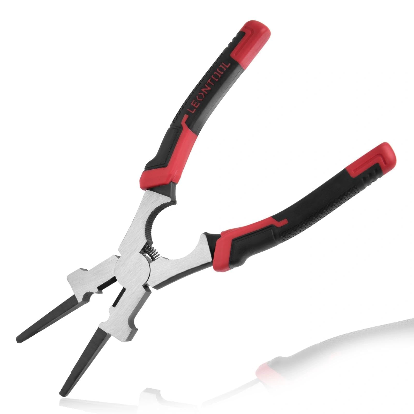 LEONTOOL 8.7" MIG Welding Pliers Multi-Function Welding Tools with MIG Nozzle Cleaner Wire Cutter Ergonomic Handle, Professional MIG Pliers for Welding, Electrical, Mechanical, Workshop and Home Use