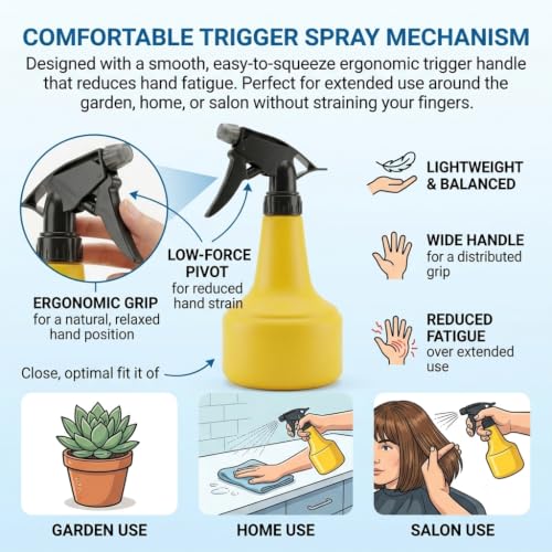 Image of 500ML Trigger Spray Pump with Adjustable Nozzle | Multipurpose Hand Sprayer Water Pump for Plants Gardening, Home Cleaning, Salon & Sanitizing (Colour May Vary)
