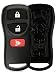 KeylessOption Just the Case Keyless Entry Remote Key Fob Shell - Black