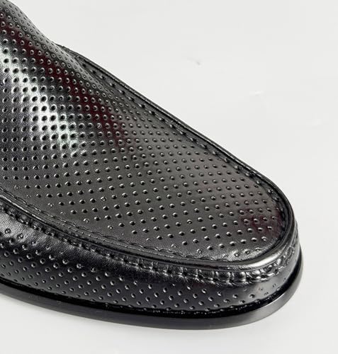 Santimon Mens Casual Shoes Leather Penny Loafers Slip On Shoes for Men-Comfort Breathable Mocasines Summer Business Driving Boat Shoes2