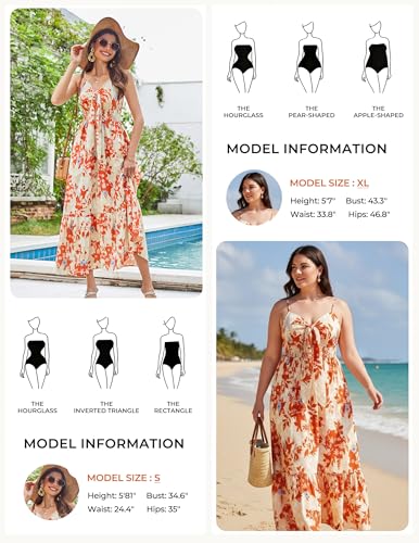 Image of GRACE KARIN Womens Summer Floral Maxi Dresses 2026 Long Flowy Boho Dress Beach Vacation Sundresses Casual Clothes with Pocket