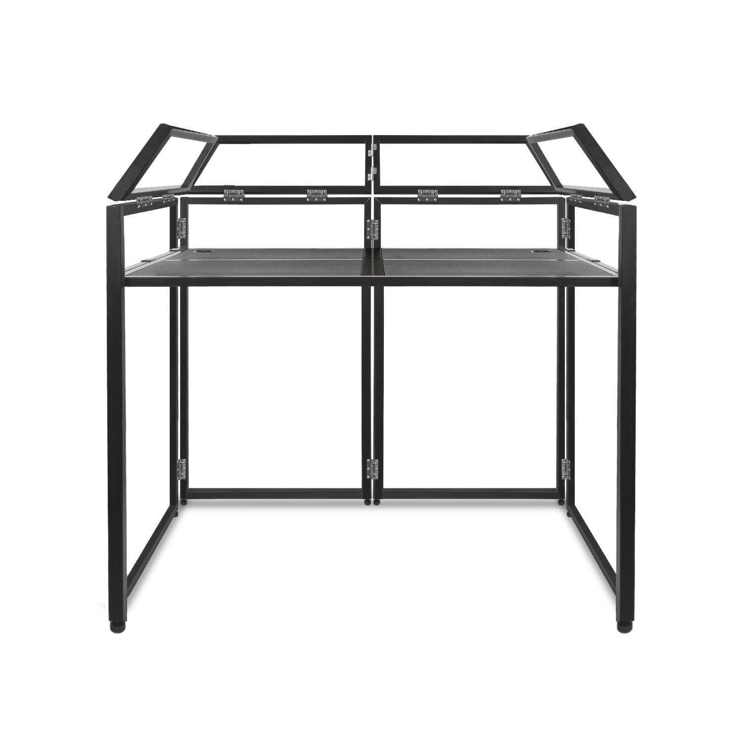 Vonyx DB3 PRO - DJ Booth System, Postazione da DJ Pieghevole, Teli in Lycra Bianchi e Neri, Pareti Flessibili, 3 Borse Incluse, Montaggio Rapido, Struttura in Metallo