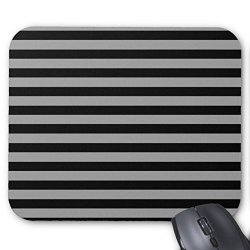 Schwarz und Grau Streifen Muster Gaming Computer MOUSEPAD dekorativ Mauspad Design für Geschenk Cover