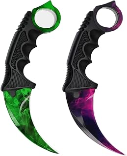 Karambit Knife 2 Pieces Fixed Blade Tactical Knives Survival Knife with Sheath Men Gifts Cool Stuff Gadgets for Csgo Hiking Fishing Hunting - ZLIXING