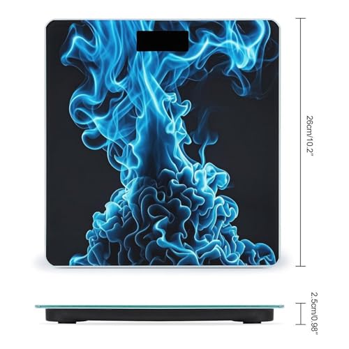 Báscula digital Blue Flame para baño con vidrio templado miniatura 2