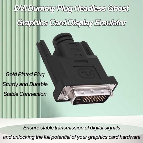 Adaptador DVI Dummy Plug para Monitor GPU 4K HD - Pack 2 miniatura 4