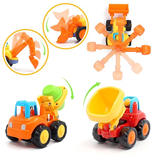 ORWINE Inertia Toy Early Educational Toddler Baby Toy Friction Powered Cars Push and Go Cars Tractor Bulldozer Dumper… - Image 5