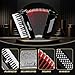 Accordion - 30 Key 60 Bass Professional Keyboard with Backpack & Strap, Ideal for Beginners, Adults, Students & Music Lovers (black)