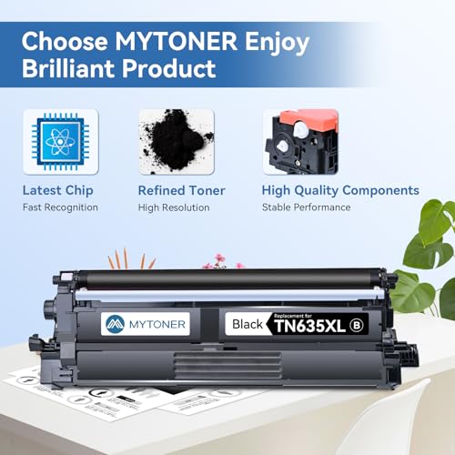 Image of MYTONER Compatible Toner Cartridge Replacement for Brother TN635XL TN-635XL TN635 for HL-L8430CDW HL-L8430CDWT HL-L8570CDW MFC-L8730CDW MFC-L8930CDW MFC-L8970CDW MFC-EX575 Printer Black, 2 Pack