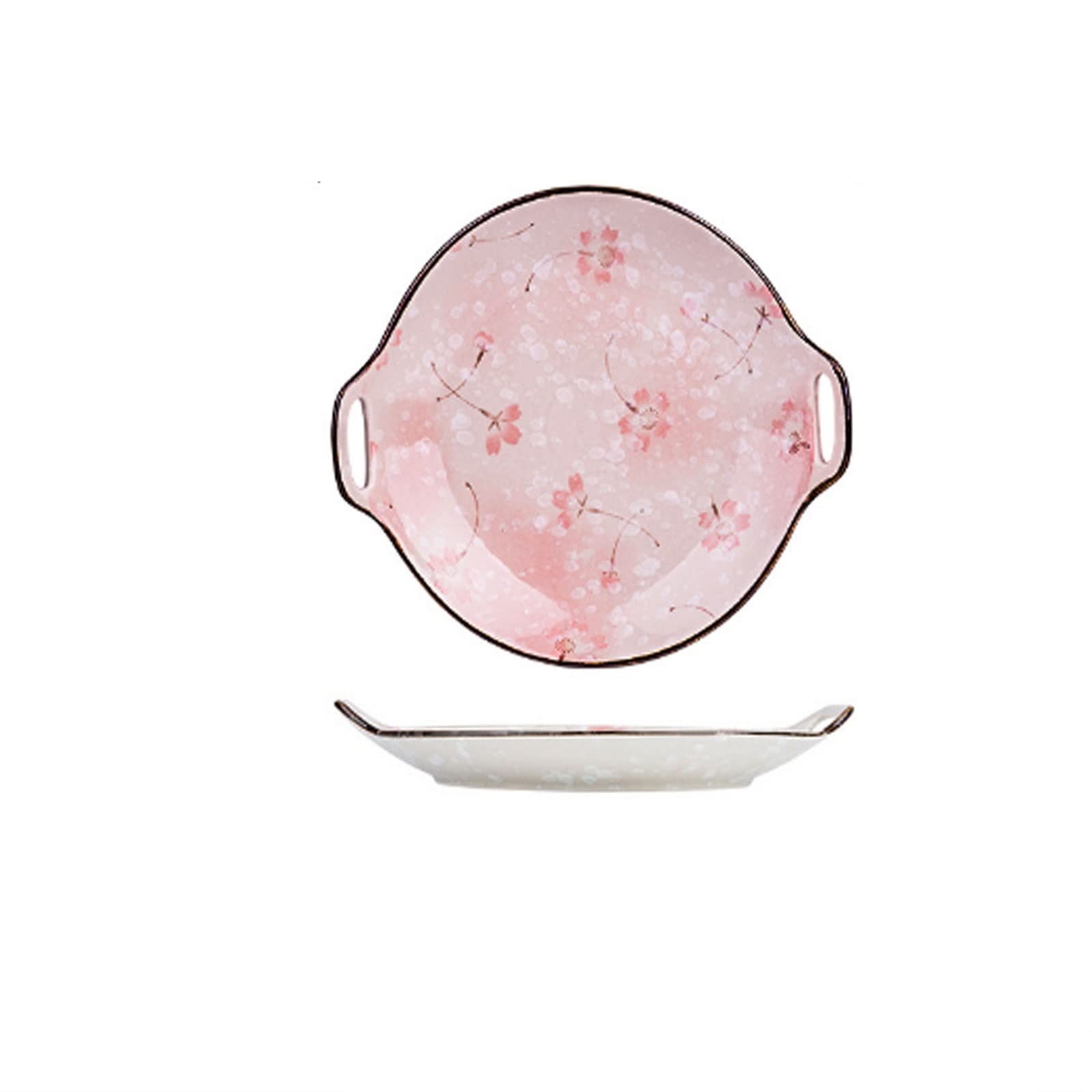 Talerze Obiadowe Xueying Talerz Ceramiczny Naczynia Kuchenne Sushi Sałatka Zupa Z Makaronem Talerz Obiadowy Rodzinny Naczynia Kuchenne Do Serwowania,Green-26.5 * 23CM
