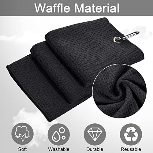 Atdesk Customized Golf Towel, Embroidered Tri-Fold Towels, Microfiber Waffle Pattern Golf Towel With Clip, Golf Gifts For Men #TOP2