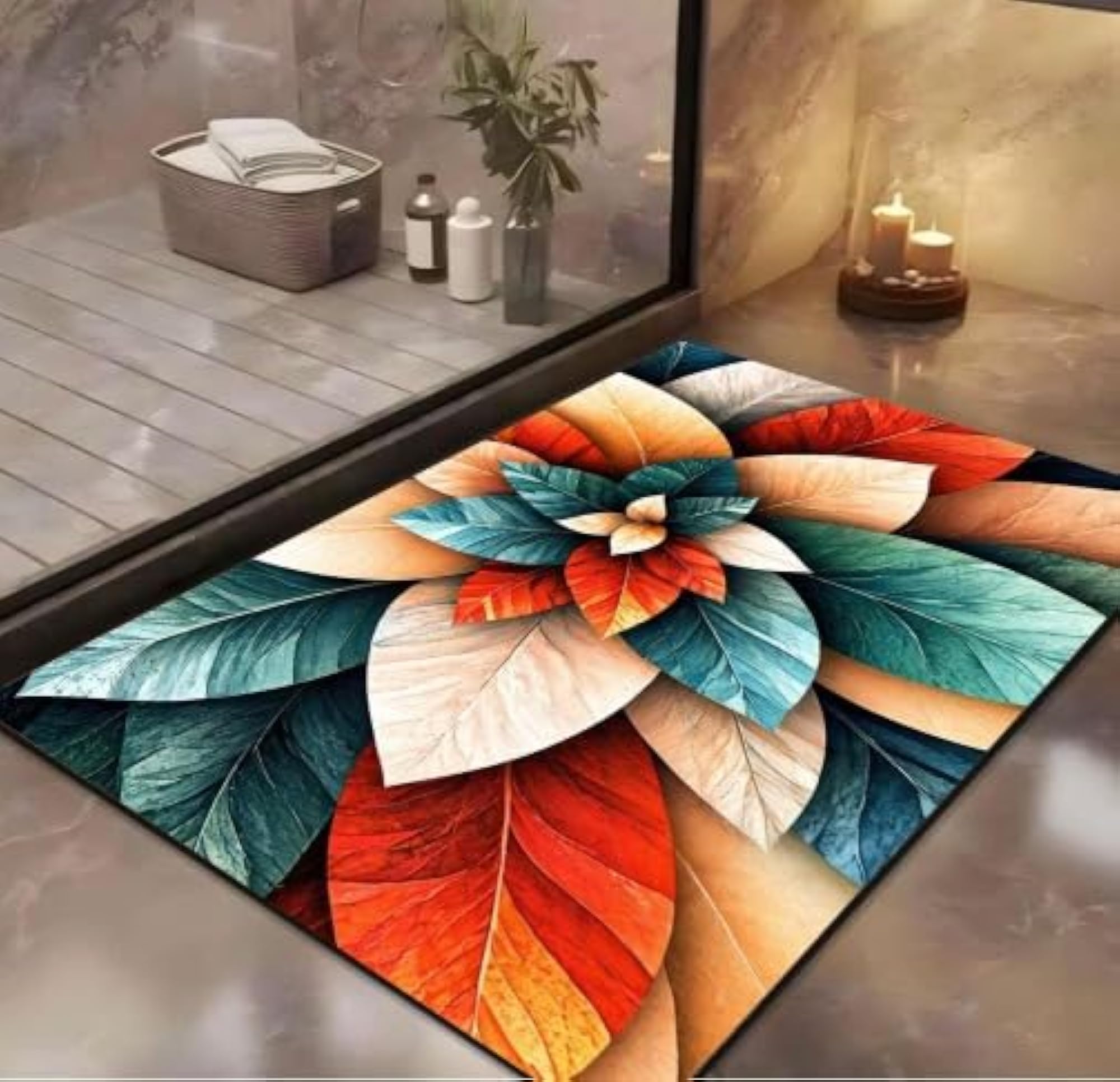 Premium Art-Print Bath Mat - Quick-Dry Technology