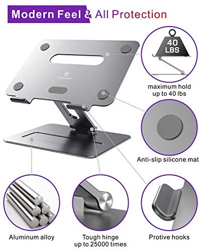 Laptop-Stand-brocoon-Adjustable-Laptop-Stand-for-Desk-Ergonomic-Aluminum-MacBook-Stand-with-Heat-Vent-Laptop-Riser-Compatible-for-10-17-Laptops