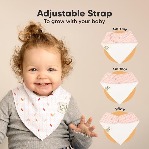 Image of KeaBabies 8pk Organic Baby Bandana Bibs for Drooling and Teething (Prism)